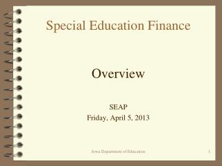 Special Education Finance