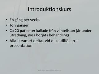 Introduktionskurs