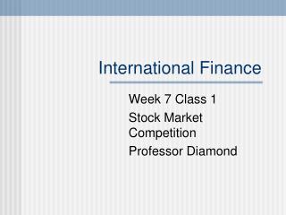 International Finance