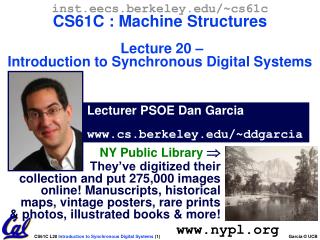 Lecturer PSOE Dan Garcia cs.berkeley/~ddgarcia