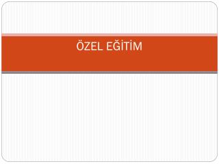 ÖZEL EĞİTİM