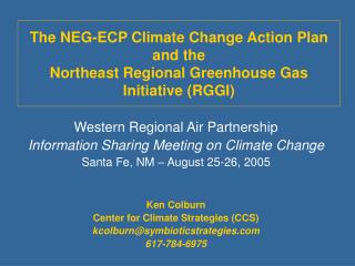 Western Regional Air Partnership Information Sharing Meeting on Climate Change