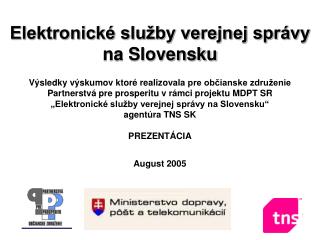 Elektronické služby verejnej správy na Slovensku