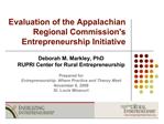 Evaluation of the Appalachian Regional Commissions Entrepreneurship Initiative