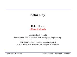 Solar Ray - Project Goals