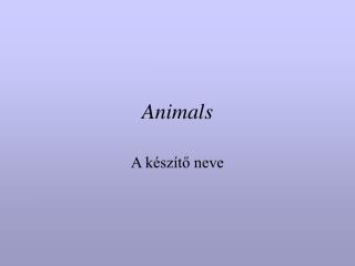 Animals