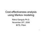 Cost-effectiveness analysis using Markov modeling