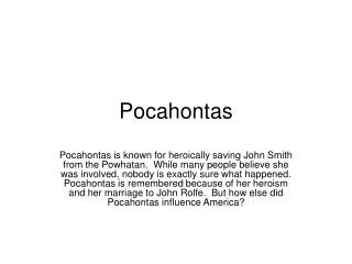 Pocahontas