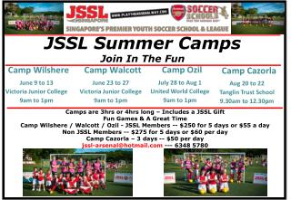 JSSL Summer Camps Join In The Fun