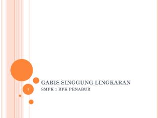 GARIS SINGGUNG LINGKARAN