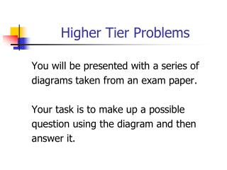 Higher Tier Problems