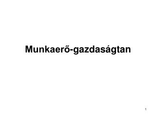 Munkaerő-gazdaságtan