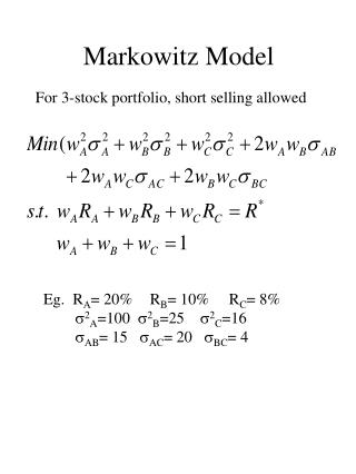 Markowitz Model