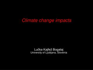 Climate change impacts