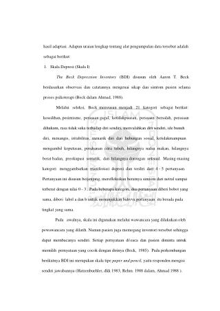 hasil adaptasi. Adapun uraian lengkap tentang alat pengumpulan data tersebut adalah