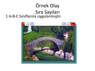 Örnek Olay Sıra Sayıları