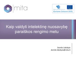 Kaip valdyti intelektin​ę nuosavybę paraiškos rengimo metu