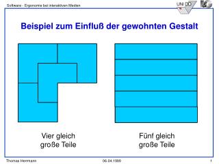 Beispiel zum Einfluß der gewohnten Gestalt