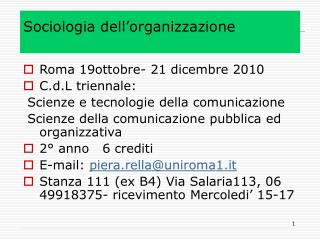 Sociologia dell’organizzazione