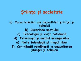 Ştiinţa şi societate