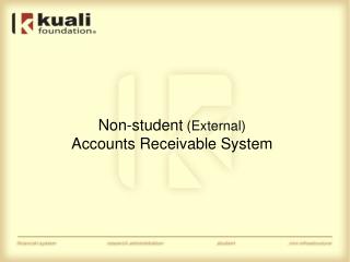 Non-student (External) Accounts Receivable System