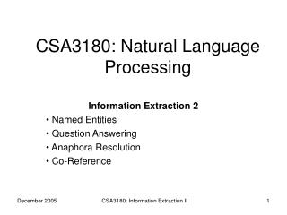 CSA3180: Natural Language Processing