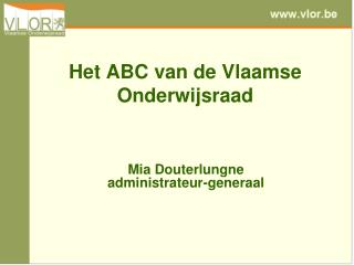 Het ABC van de Vlaamse Onderwijsraad