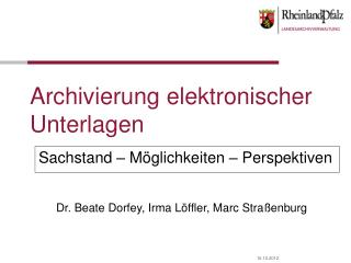 Archivierung elektronischer Unterlagen