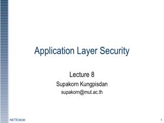 Application Layer Security