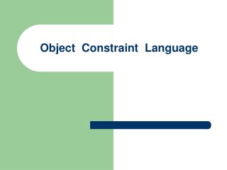 Object Constraint Language