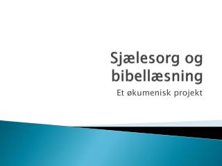 Sjælesorg og bibellæsning