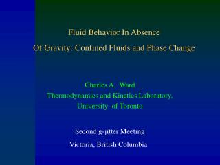 Charles A. Ward Thermodynamics and Kinetics Laboratory, University of Toronto