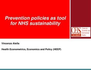 Prevention policies as tool for NHS sustainability