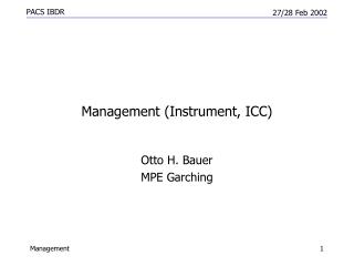 Management (Instrument, ICC)