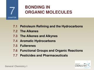 BONDING IN ORGANIC MOLECULES