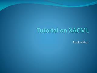 Tutorial on XACML