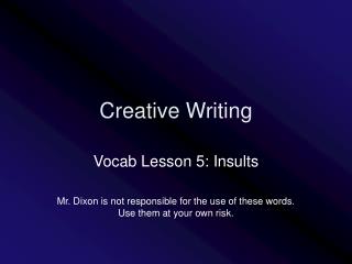 Creative Writing