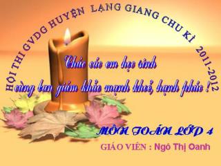 Thứ hai ngày 27 tháng 2 năm 2012 Toán: