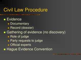 Civil Law Procedure