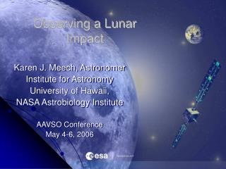 Observing a Lunar Impact