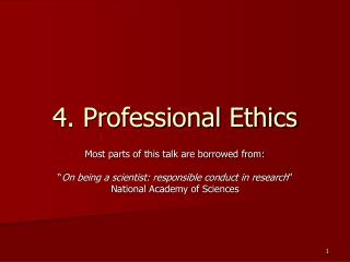 4. Professional Ethics