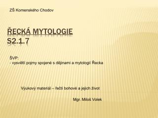 Řecká mytologie S2.1.7