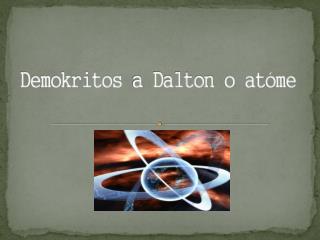 Demokritos a Dalton o atóme