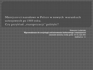 Sławomir Łodziński Wprowadzenie do socjologii zróżnicowania kulturowego i mniejszości