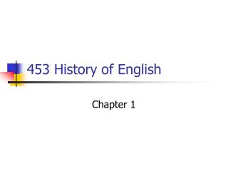453 History of English