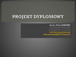 PROJEKT DYPLOMOWY