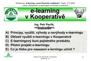 e-learning v Kooperativě
