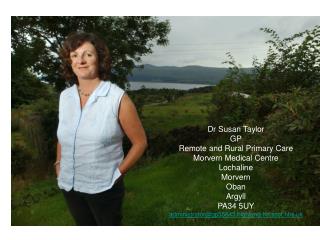 Dr Susan Taylor GP Remote and Rural Primary Care