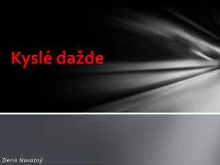 Kyslé dažde