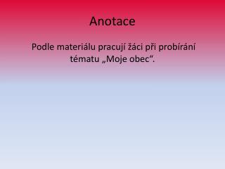 Anotace